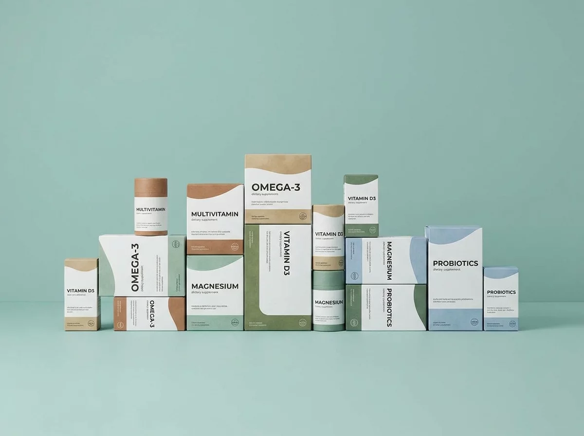 Gamme de complements alimentaires en boites